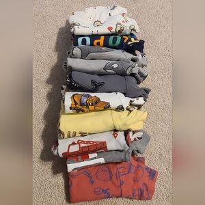 Bundle of 10 toddler pajamas